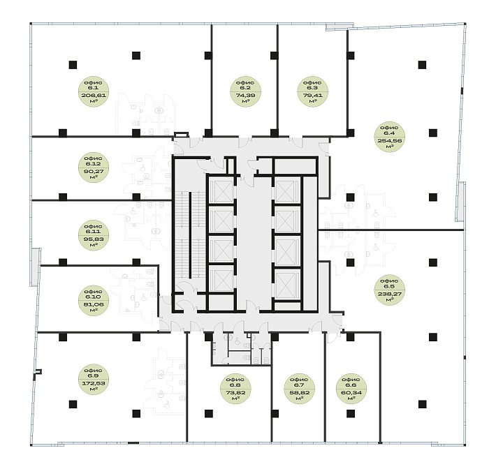 План 6 этажа