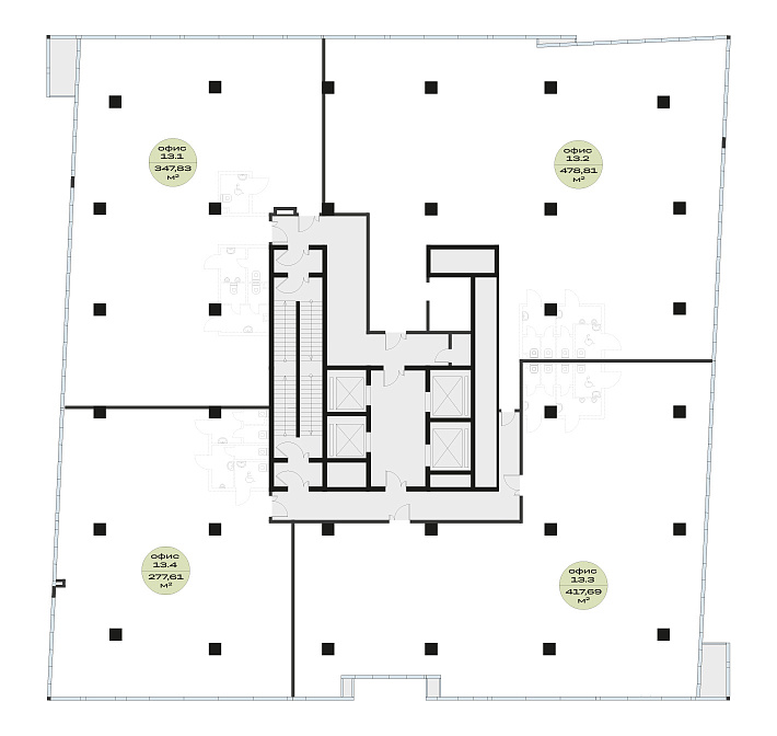 План 13 этажа