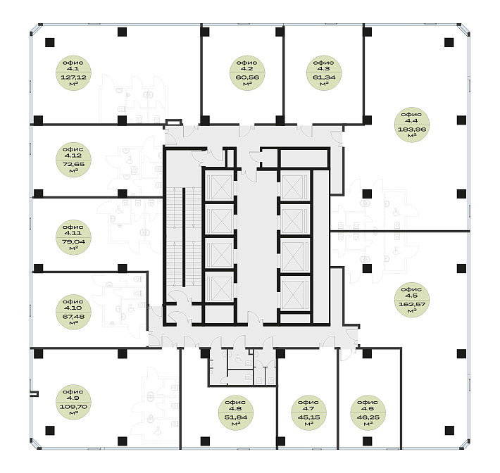 План 4 этажа