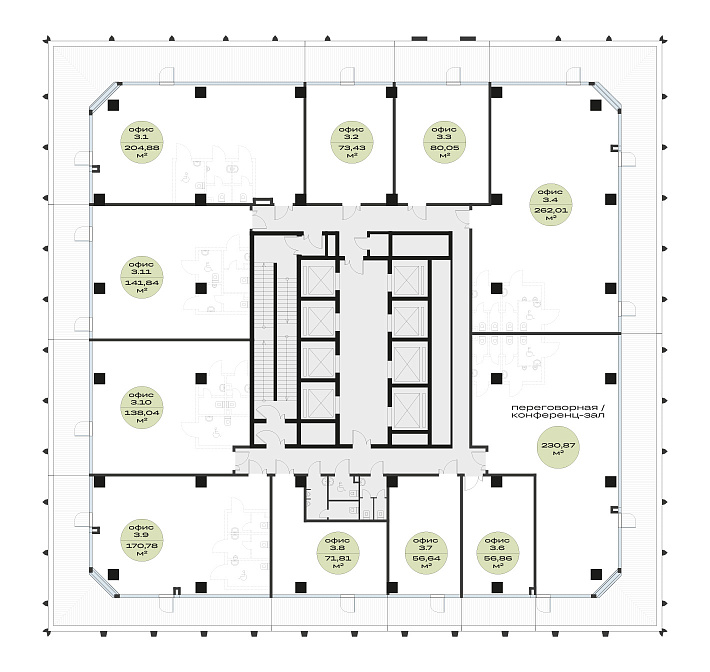 План 3 этажа