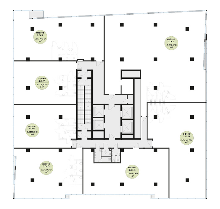 План 10 этажа